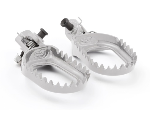 [S3-ESK-2761-S] S3 Punk Steel Enduro Footpegs for GasGas, Husqvarna, and KTM Bikes (2020–2025) - (Silver)