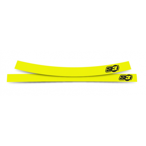 [S3-DE-900/913-Y] S3 Enduro & Trials Rim Sticker Kit for 18"-21" Wheels - (Front & Rear) - (Fluorescent Yellow)