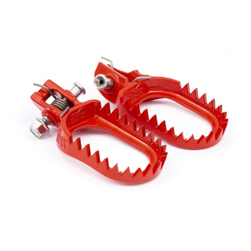 [S3-ESK-1385-R] S3 Steel Punk Enduro Footpegs for Beta Bikes (2020-2025) - (Red)