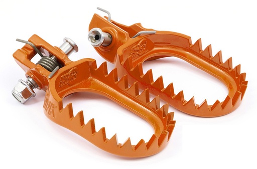S3 Steel Punk Footpegs for GasGas, Husqvarna & KTM Bikes (2017-2024) - (Orange) - (Limited Stock)