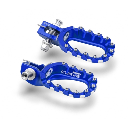 [S3-ESK-990-D-U] S3 HardRock Curve Deep-Low Enduro Footpegs for GasGas, Husqvarna & KTM Bikes (2017-2023) - (Blue) - (Limited Stock)