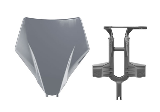 [RTECH-R-TBTALGR0024] RTech Front Number Plate for Talaria Sting Bikes (2023-2025) - (Grey)