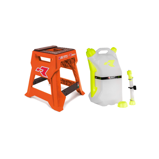 [CPD-CAVMX0015AN-GASCAGI0017] RTech R15 Worx Bike Stand + 4 Gal Gas Can Bundle - Orange