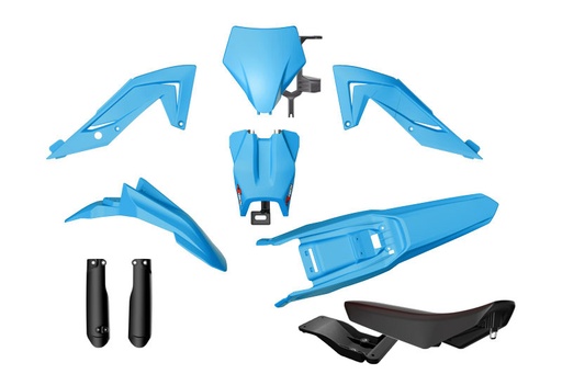 [RTECH-R-KITTAL-AZ0-624] RTech Revolution Plastic Kit for Talaria Sting Bikes (2023-2025) - 7 PCS - (Azure)