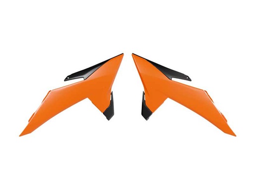 [RTECH-R-CVKTMARNR25] RTech Radiator Shrouds for KTM SX/SX-F & XC/XC-F Models (2024 to 2026) - (KTM Orange/Black)