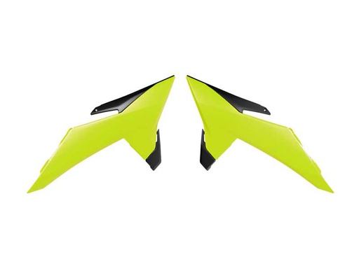 [RTECH-R-CVKTMGFNR25] RTech Radiator Shrouds for KTM SX/SX-F & XC/XC-F Models (2024 to 2026) - (Neon Yellow / Black)