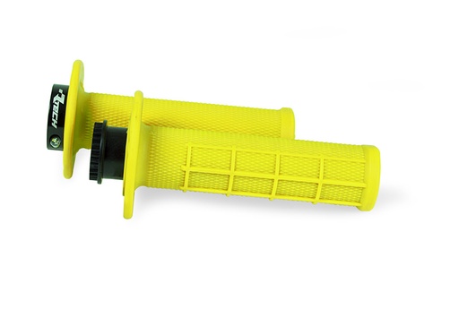 [RTECH-R-MPRGF000021] RTech R20 Universal Lock-On Grips - 29mm Diameter - Half Waffle (Neon Yellow)
