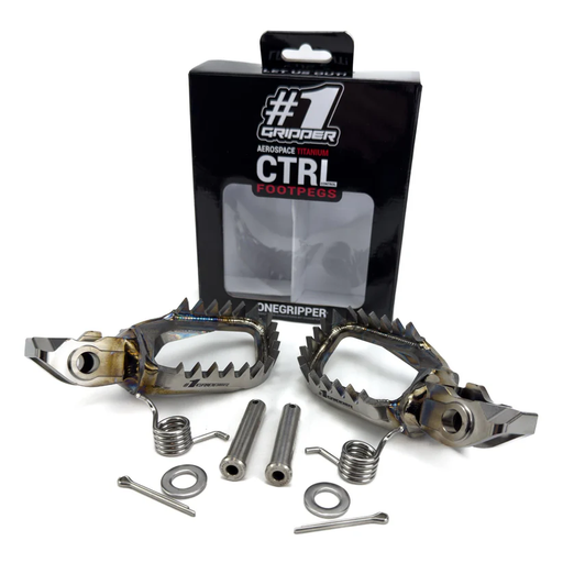 [ONEGRIPPER-OGFP-TI-CTRL-02-0D0B] #1 Gripper Titanium CTRL Footpegs for Honda CRF Bikes (2002-Present)