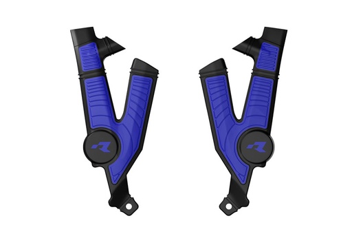[RTECH-R-PRTTALNRBL4] RTech Bi-Material Frame Protectors for Talaria Sting (2023-2026) - (Blue/Black)