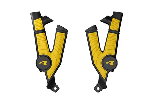 [RTECH-R-PRTTALNRGI4] RTech Bi-Material Frame Protectors for Talaria Sting (2023-2026) - (Yellow/Black)
