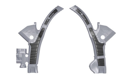 [RTECH-R-PRTSTKGRNR23] RTech Bi-Material Frame Protectors for Stark Varg SMX1 (2023-2025) - (Grey/Black)