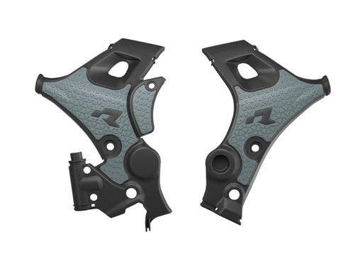 [RTECH-R-PRTALPNRGR24] RTech Bi-Material Frame Protectors for Honda Transalp 750 (2023-2026) - (Grey/Black)