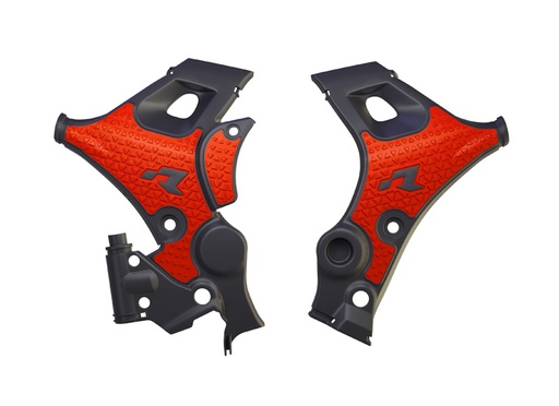 [RTECH-R-PRTALPNRRS24] RTech Bi-Material Frame Protectors for Honda Transalp 750 (2023-2026) - (Red/Black)