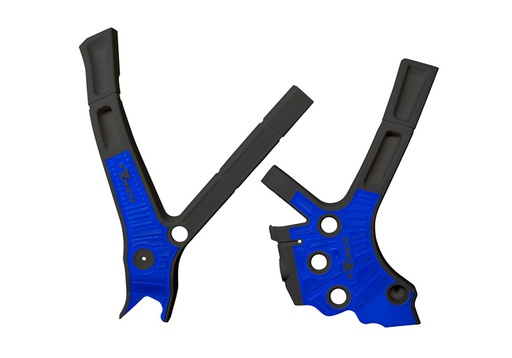 [RTECH-R-PRTYZ0NRBL2] RTech Bi-Material Frame Protectors for Fantic & Yamaha Bikes (2005-2024) - (Blue/Black)