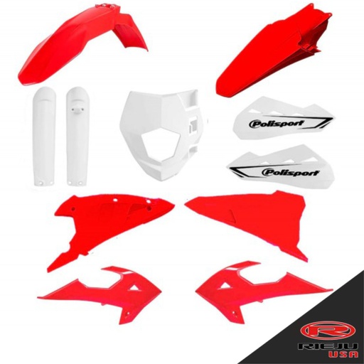 [RIEJU-0/K00.570.9109] RIEJU 0/K00.570.9109 Complete Plastics Kit for MR Pro Series Bikes  - 11 PCS - (Red)